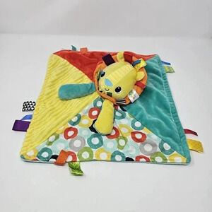 Bright Starts Taggies Lion Lovey Plush Yellow Baby Security Blanket Toy Animal